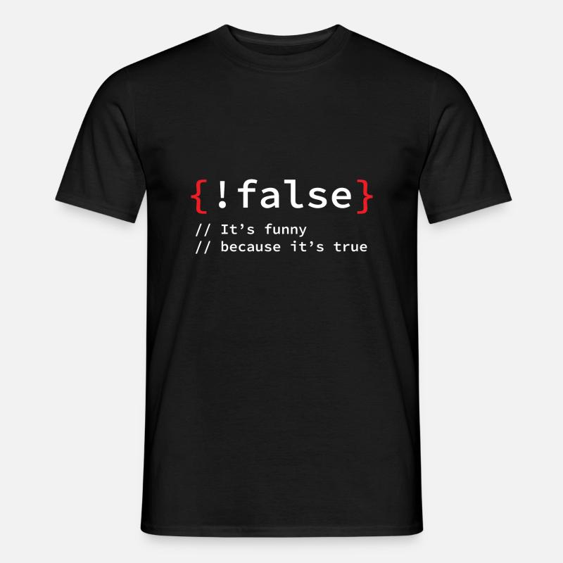 False Programmierer It Informatiker - Männer T-Shirt - Schwarz