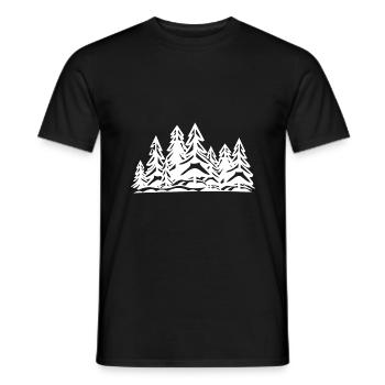 Wald Bäume - Männer T-Shirt - Schwarz - Vorne - AI Model Male 178 light (178cm)