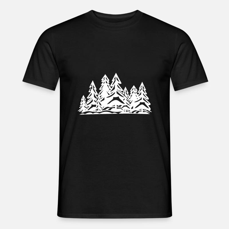 Forest Trees - Men's T-shirt - black