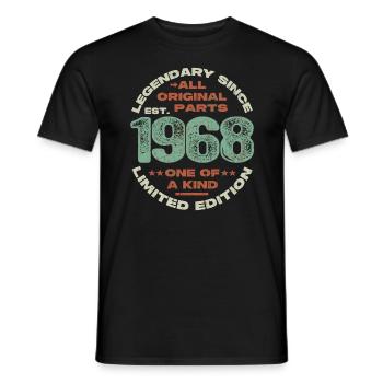 Légendaire depuis 1968 - 55 ans - T-shirt homme - noir - Devant - AI Model Male 178 light (178cm)