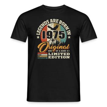 Original limited edition 1975 - Men's T-Shirt - black - Front - AI Model Male 178 light (178cm)