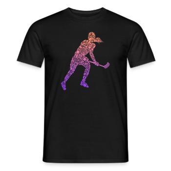 Floorball Player Floorballer Women Floorball - Men's T-Shirt - black - Front - AI Model Male 178 light (178cm)