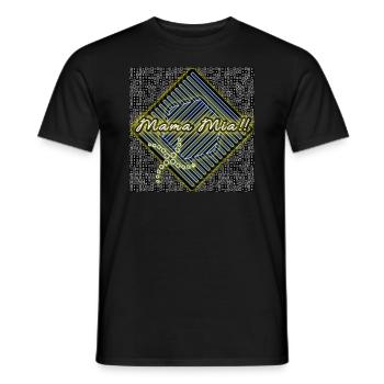 Mama Mia!! - Shop WoW - 2023 - Männer T-Shirt - Schwarz - Vorne - AI Model Male 178 light (178cm)