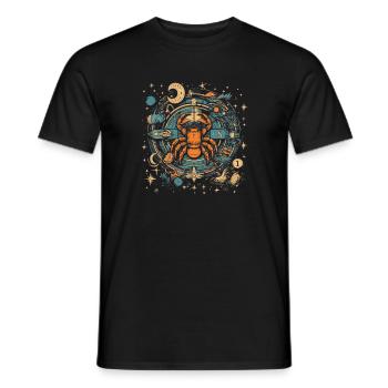 Cancer Zodiaque Astrologie Cancer Né - T-shirt homme - noir - Devant - AI Model Male 178 light (178cm)
