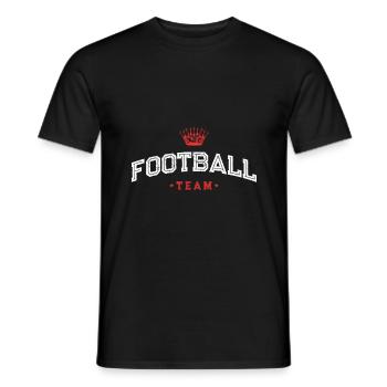 Football Team - Men's T-Shirt - black - Front - AI Model Male 178 light (178cm)