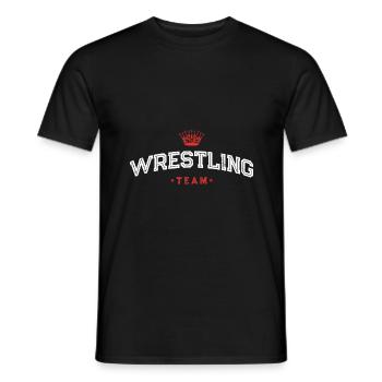 Wrestling Team - Men's T-Shirt - black - Front - AI Model Male 178 light (178cm)