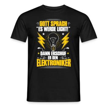 Elektroniker Elektriker Elektrotechniker Geschenk - Männer T-Shirt - Schwarz - Vorne - AI Model Male 178 light (178cm)