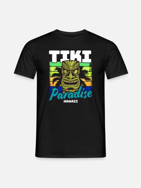 Tiki Paradise Tiki Bar Hawaii Sommer - Männer T-Shirt - Schwarz
