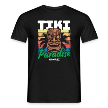 Tiki Paradise Tiki Bar Hawaii Sommer - Männer T-Shirt - Schwarz - Vorne - AI Model Male 178 light (178cm)