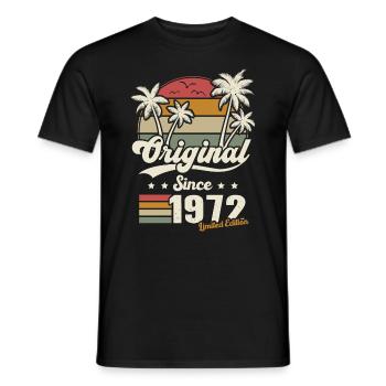 Geburtstagsgeschenk Frau Vintage Mann 1972 - Männer T-Shirt - Schwarz - Vorne - AI Model Male 178 light (178cm)
