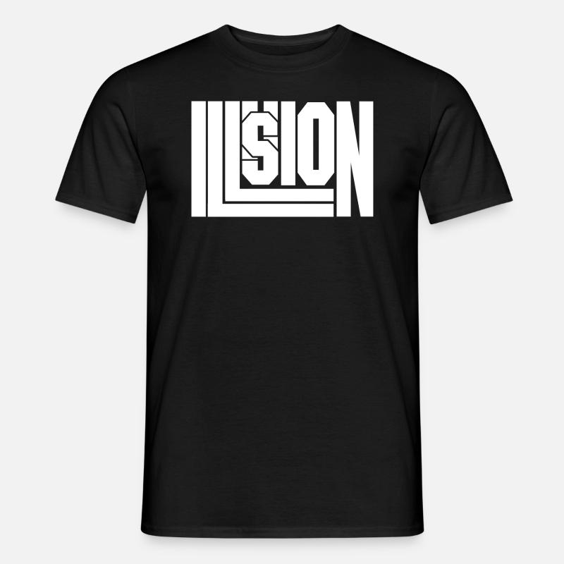 Illusion - Männer T-Shirt - Schwarz