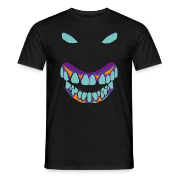 Halloween Monstergesicht Design - Männer T-Shirt - Schwarz - Vorne - AI Model Male 178 light (178cm)