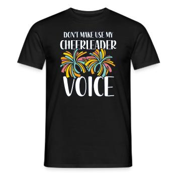Benutzen Sie nicht meine Cheerleader-Stimme - Männer T-Shirt - Schwarz - Vorne - AI Model Male 178 light (178cm)