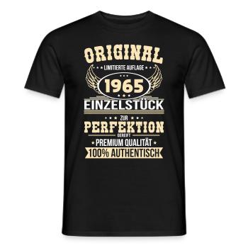 60th Birthday - Original 1965 Unique Piece - Men's T-Shirt - black - Front - AI Model Male 178 light (178cm)
