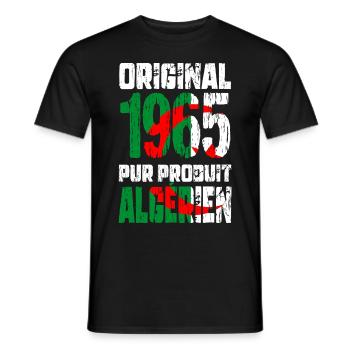 60th Anniversary - Original - 1965 - Algerian - Men's T-Shirt - black - Front - AI Model Male 178 light (178cm)