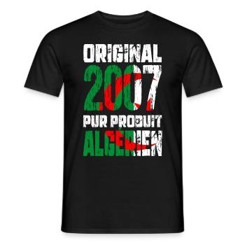 18th Birthday - Original - 2007 - Algerian - Men's T-Shirt - black - Front - AI Model Male 178 light (178cm)