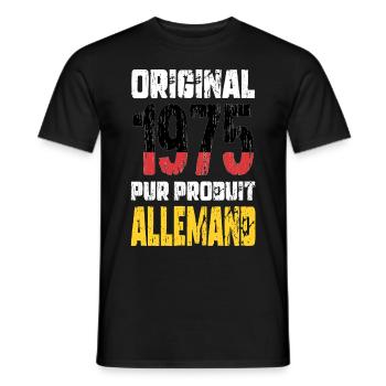 50th Anniversary - Original - 1975 - German - Men's T-Shirt - black - Front - AI Model Male 178 light (178cm)
