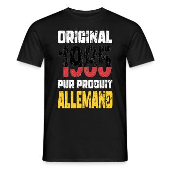 40th Anniversary - Original - 1985 - German - Men's T-Shirt - black - Front - AI Model Male 178 light (178cm)