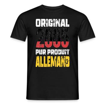 20th Anniversary - Original - 2005 - German - Men's T-Shirt - black - Front - AI Model Male 178 light (178cm)