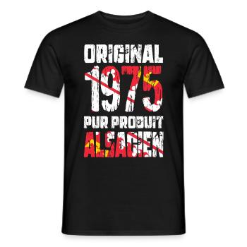50th Anniversary - Original - 1975 - Alsatian - Men's T-Shirt - black - Front - AI Model Male 178 light (178cm)