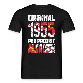 70th Anniversary - Original - 1955 - Alsatian - Men's T-Shirt - black - Front - AI Model Male 178 light (178cm)