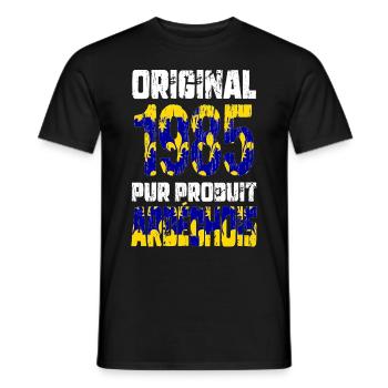 40-jähriges Jubiläum - Original - 1985 - Ardèche - Männer T-Shirt - Schwarz - Vorne - AI Model Male 178 light (178cm)