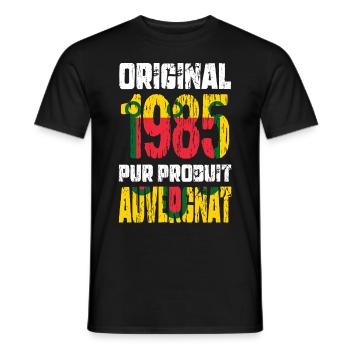 40th anniversary - Original - 1985 - Auvergne - Men's T-Shirt - black - Front - AI Model Male 178 light (178cm)