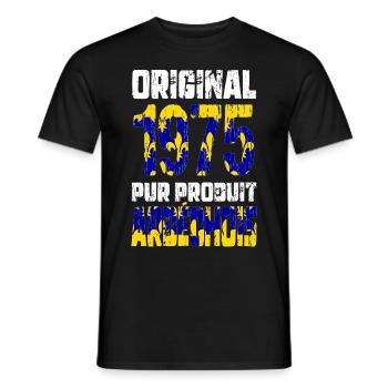 50-jähriges Jubiläum - Original - 1975 - Ardèche - Männer T-Shirt - Schwarz - Vorne - AI Model Male 178 light (178cm)