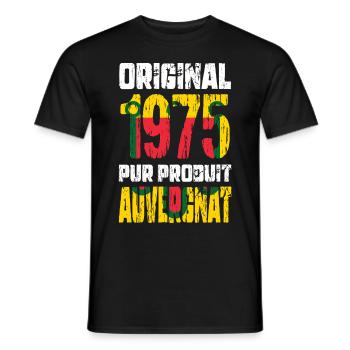 50th anniversary - Original - 1975 - Auvergne - Men's T-Shirt - black - Front - AI Model Male 178 light (178cm)