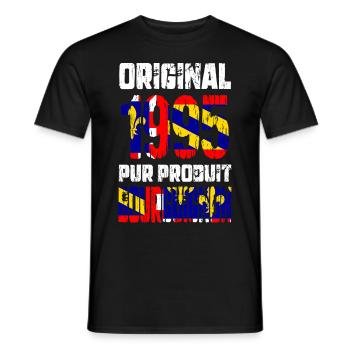 30. Jubiläum - Original - 1995 Burgundisch - Männer T-Shirt - Schwarz - Vorne - AI Model Male 178 light (178cm)