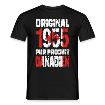 70th Anniversary - Original - 1955 - Canadian - Men's T-Shirt - black - Front - AI Model Male 178 light (178cm)