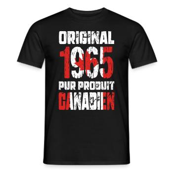 60th Anniversary - Original - 1965 - Canadian - Men's T-Shirt - black - Front - AI Model Male 178 light (178cm)