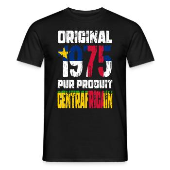 50 Years Anniversary - Original 1975 Central African - Men's T-Shirt - black - Front - AI Model Male 178 light (178cm)