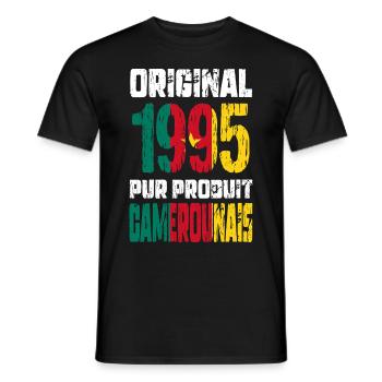 30 Years Anniversary - Original - 1995 Cameroonian - Men's T-Shirt - black - Front - AI Model Male 178 light (178cm)