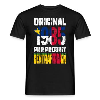 40 Year Anniversary - Original 1985 Central African - Men's T-Shirt - black - Front - AI Model Male 178 light (178cm)
