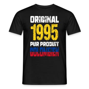 30th Anniversary - Original - 1995 - Colombian - Men's T-Shirt - black - Front - AI Model Male 178 light (178cm)