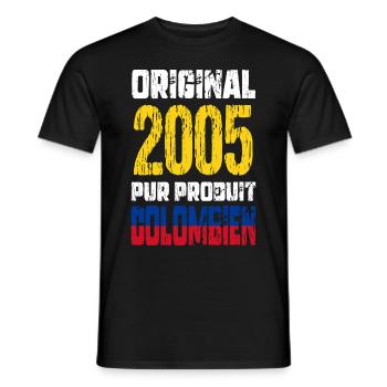 20th Anniversary - Original - 2005 - Colombian - Men's T-Shirt - black - Front - AI Model Male 178 light (178cm)