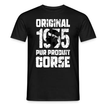 70. Jahrestag - Original - 1955 - Korsika - Männer T-Shirt - Schwarz - Vorne - AI Model Male 178 light (178cm)