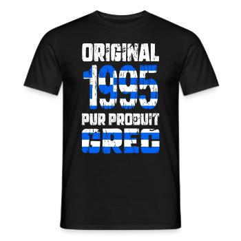 30 Jahre Jubiläum - Original 1995 - Griechisch - Männer T-Shirt - Schwarz - Vorne - AI Model Male 178 light (178cm)