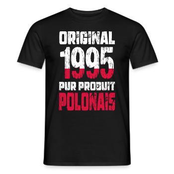 30-jähriges Jubiläum - Original 1995 - Polnisch - Männer T-Shirt - Schwarz - Vorne - AI Model Male 178 light (178cm)