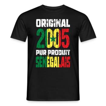 20th Anniversary - Original 2005 - Senegalese - Men's T-Shirt - black - Front - AI Model Male 178 light (178cm)