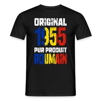 70th Anniversary - Original 1955 - Romanian - Men's T-Shirt - black - Front - AI Model Male 178 light (178cm)