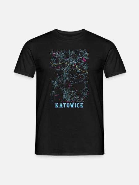 Katowice Polen - Männer T-Shirt - Schwarz
