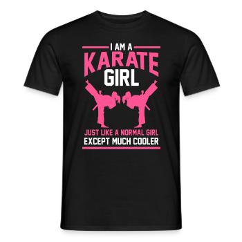 Karate girl gift - Men's T-Shirt - black - Front - AI Model Male 178 light (178cm)