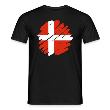 Denmark Flag Scandinavia Danish Flag Travel - Men's T-Shirt - black - Front - AI Model Male 178 light (178cm)