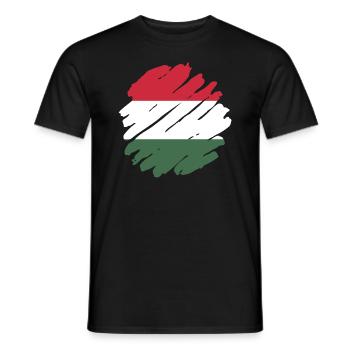 Hungary Flag Hungarian Flag Balaton Hungary - Men's T-Shirt - black - Front - AI Model Male 178 light (178cm)