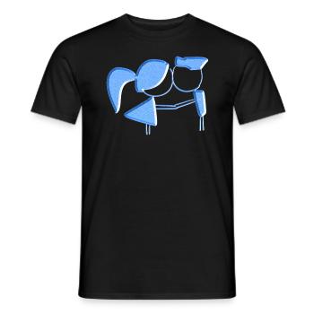 Amoureux Saint-Valentin Symbole Amour - T-shirt homme - noir - Devant - AI Model Male 178 light (178cm)