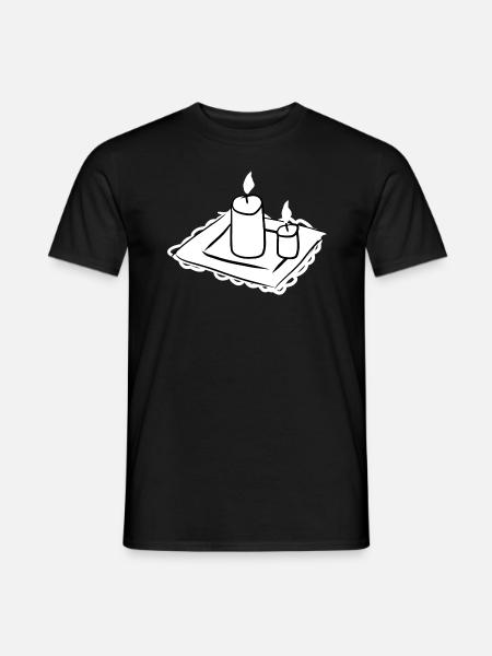 Candles Symbol Light Fire - Men's T-Shirt - black