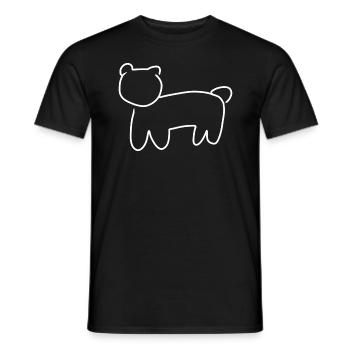 Bear Animal Symbol - Men's T-Shirt - black - Front - AI Model Male 178 light (178cm)