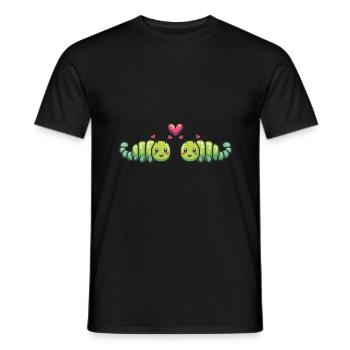 Couple de vers Amour La Saint-Valentin - T-shirt homme - noir - Devant - AI Model Male 178 light (178cm)